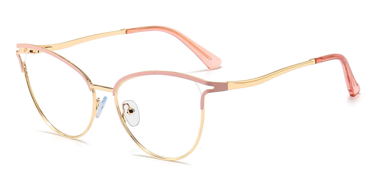 Gold Pink Emmy - Cat Eye Glasses