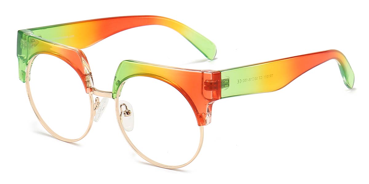 Green Orange - Round Glasses - Lexi