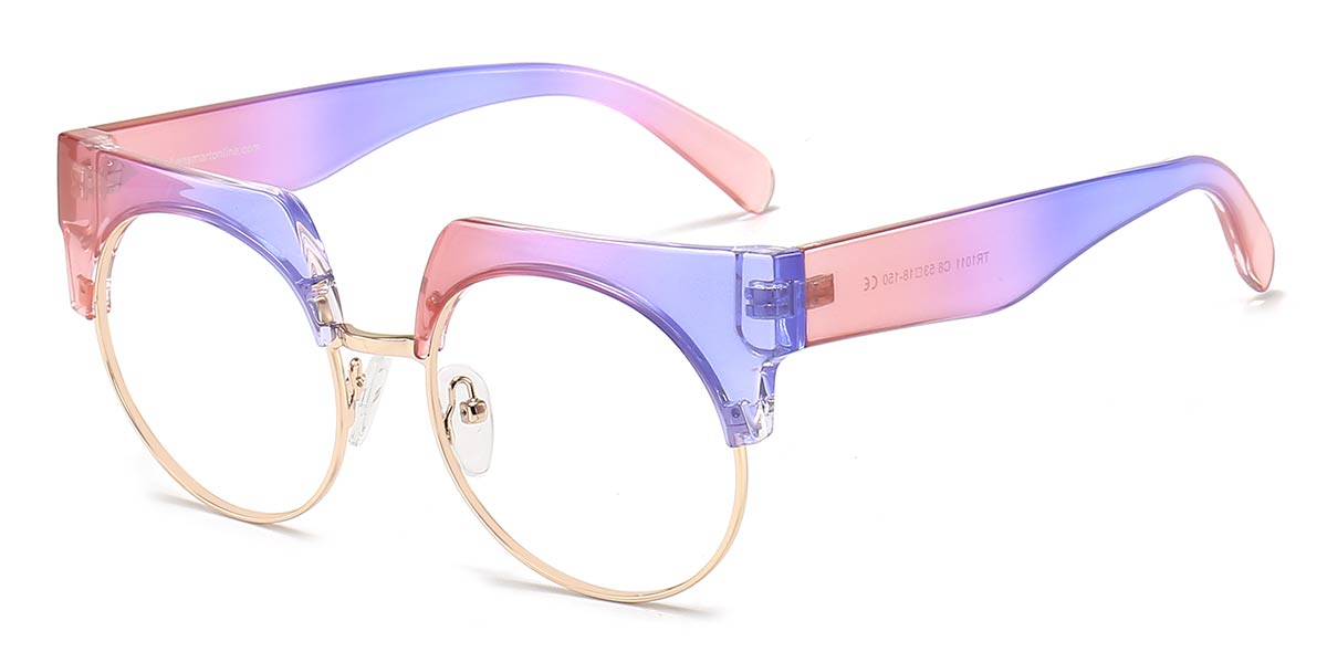 Pink Purple - Round Glasses - Lexi