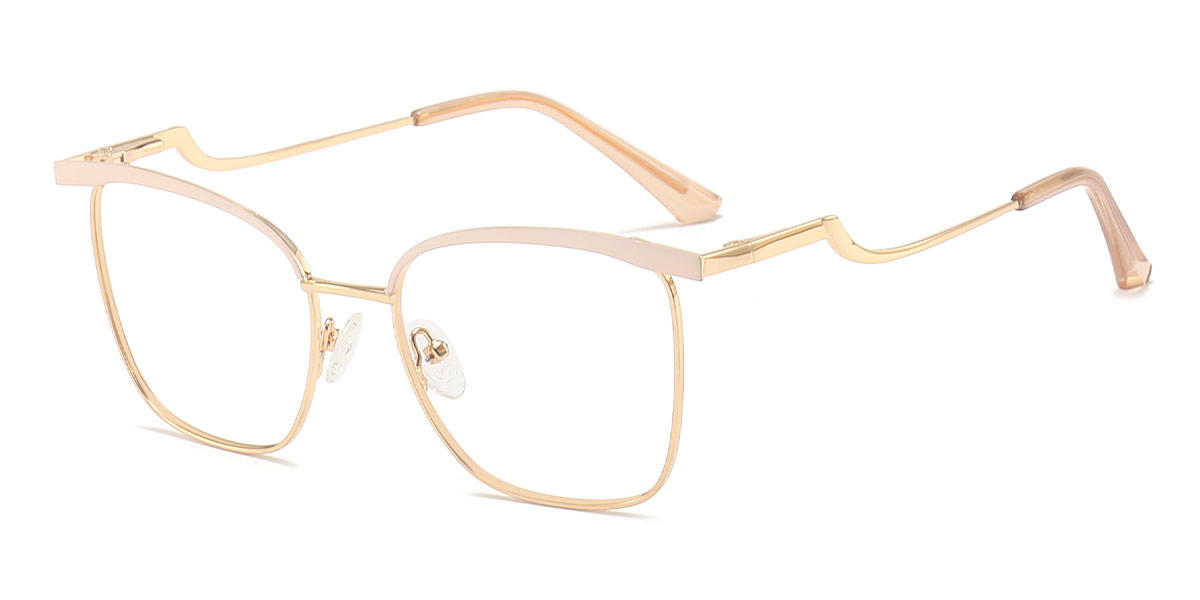 Gold Pink Jaylen - Square Glasses
