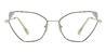 Silver Green Kyle - Cat Eye Glasses
