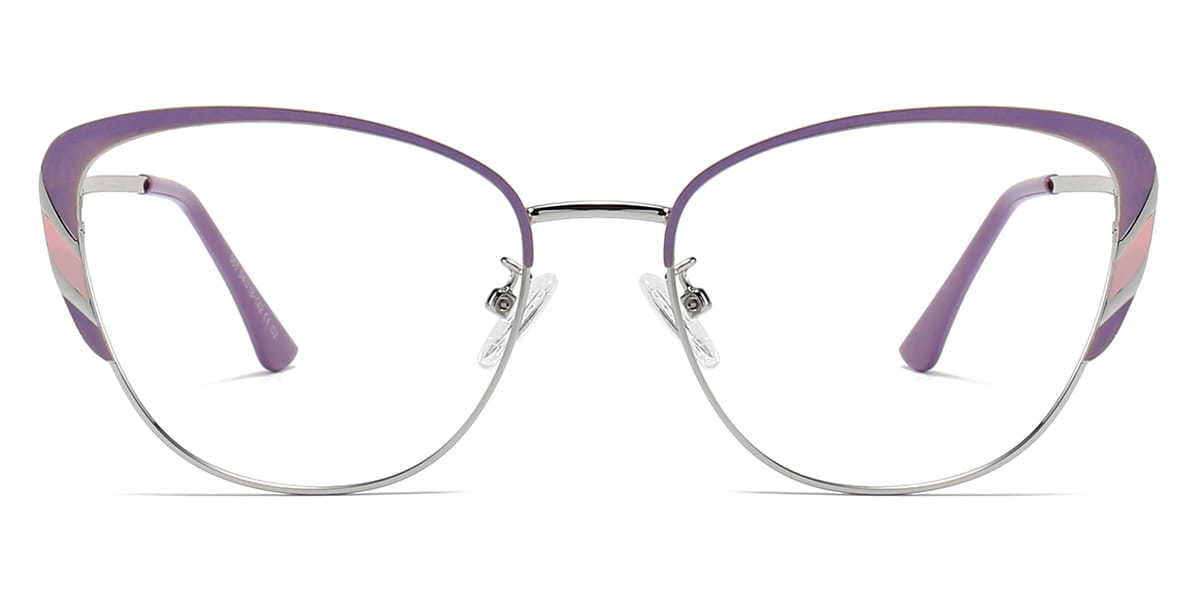 Silver Purple Kate - Cat Eye Glasses