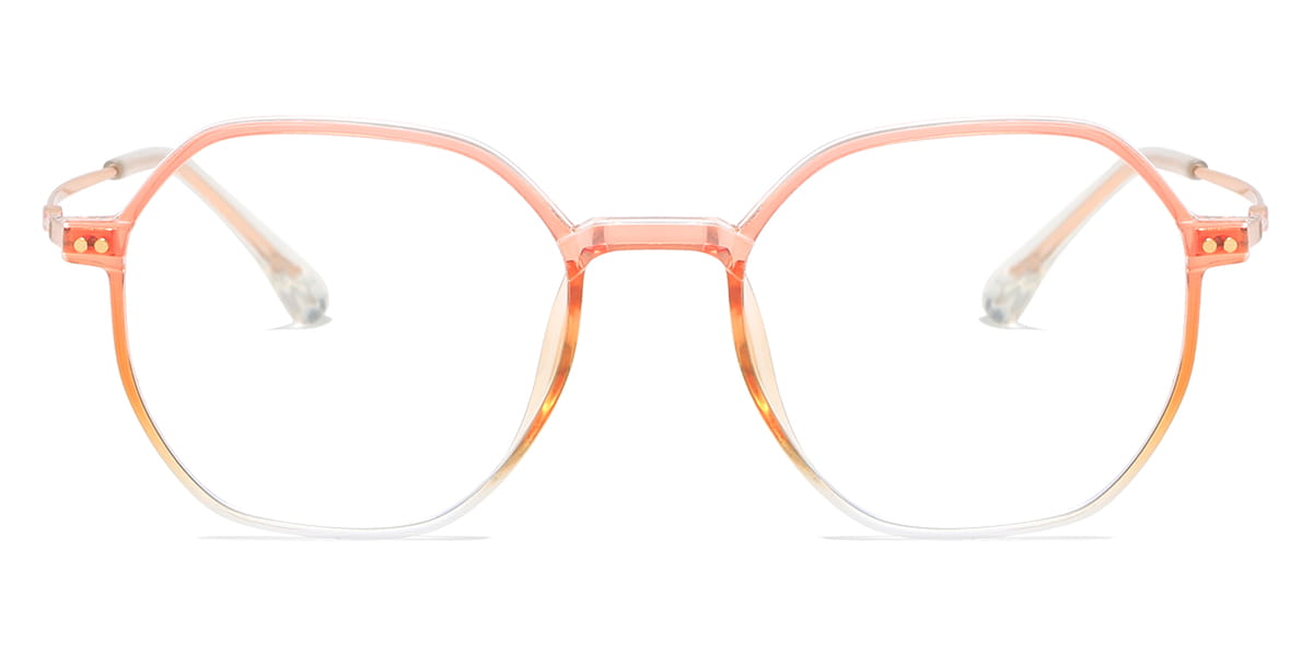 Pink Clear - Oval Glasses - Amy