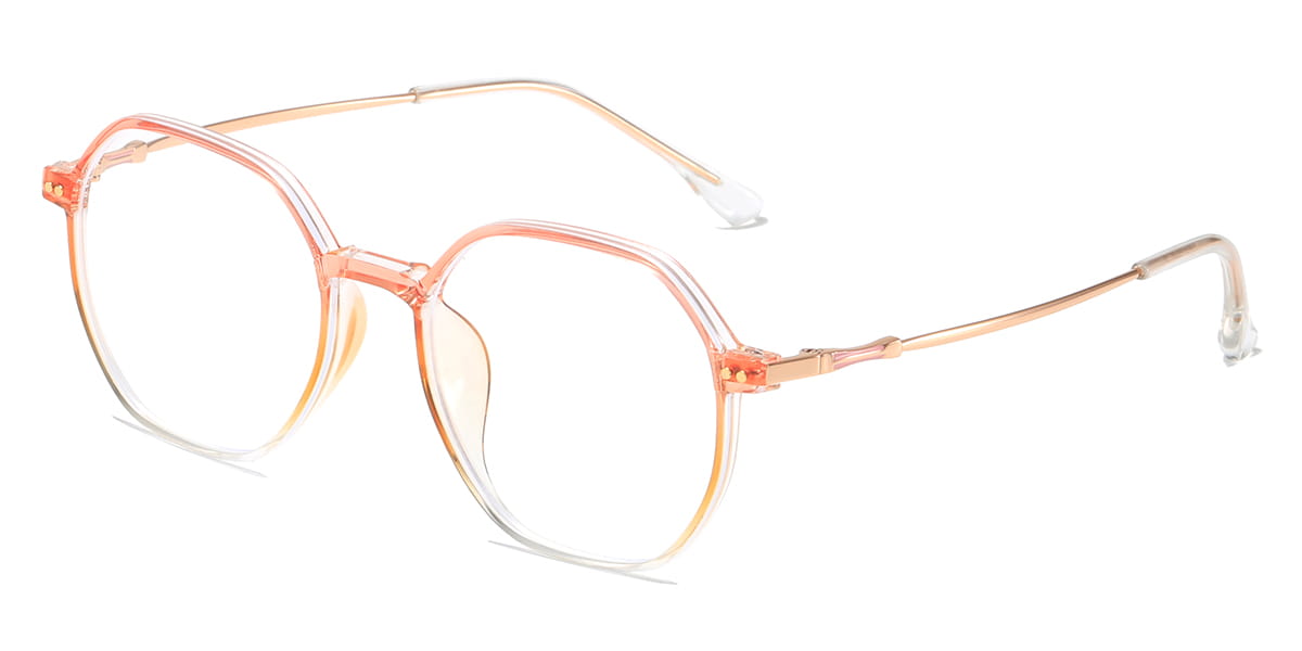 Pink Clear - Oval Glasses - Amy