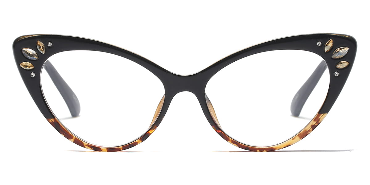 Black Tortoiseshell - Cat eye Glasses - Nicole
