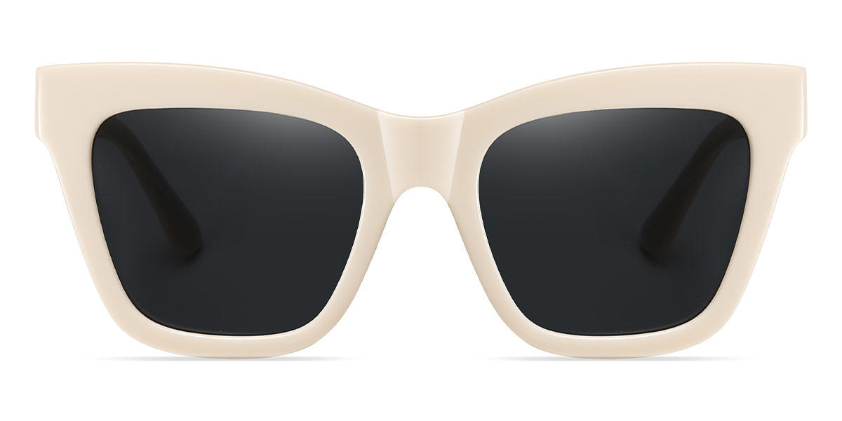 Milky White Grey Ethan - Cat Eye Sunglasses
