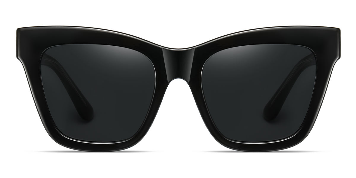 Black Grey - Cat eye Sunglasses - Ethan