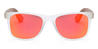 Clear Red Mirror Isabella - Rectangle Sunglasses