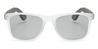 Clear Grey Isabella - Rectangle Sunglasses
