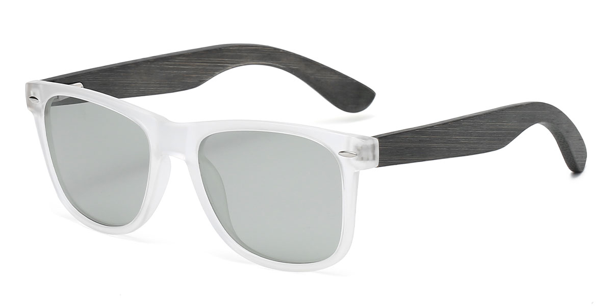 Transparent Gradual Grey - Rectangle Sunglasses - Isabella