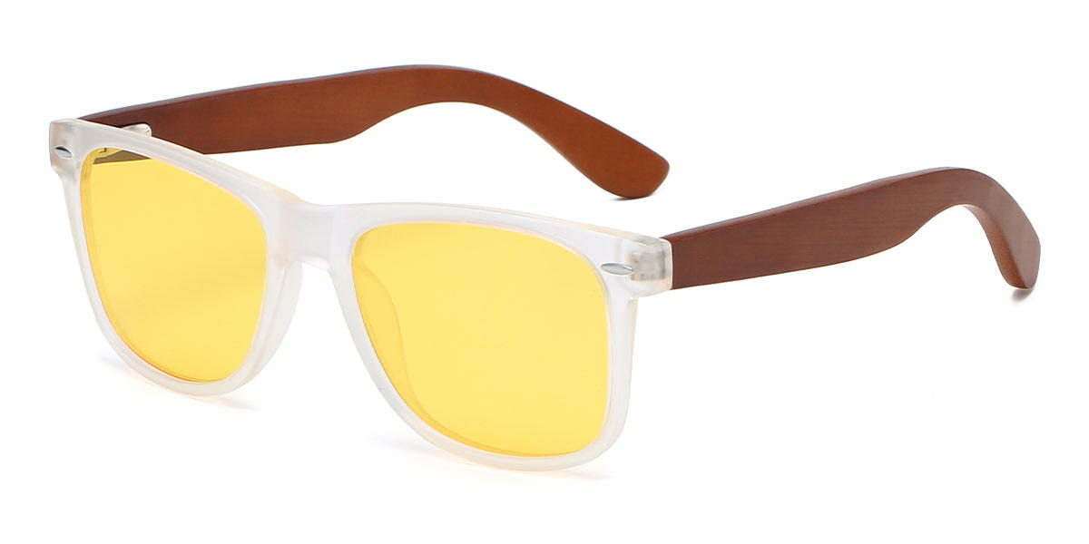 Clear Yellow Isabella - Rectangle Sunglasses