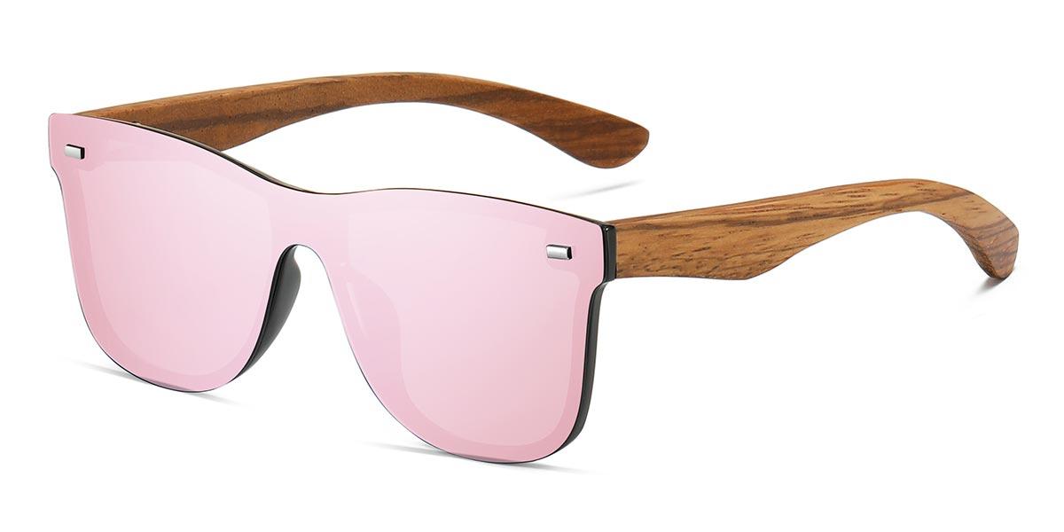 Pink Mirror Amelia - Square Sunglasses
