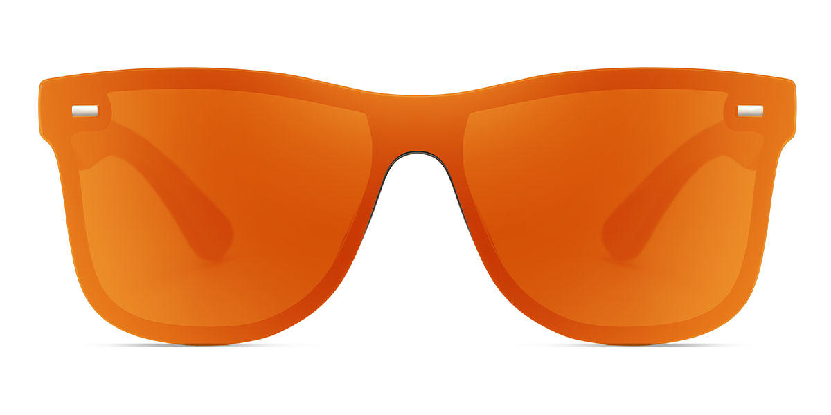 Orange Mirror Amelia - Square Sunglasses