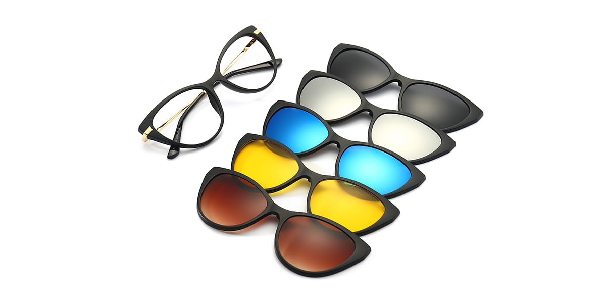 Colour - Cat eye Clip-On Sunglasses - Luna