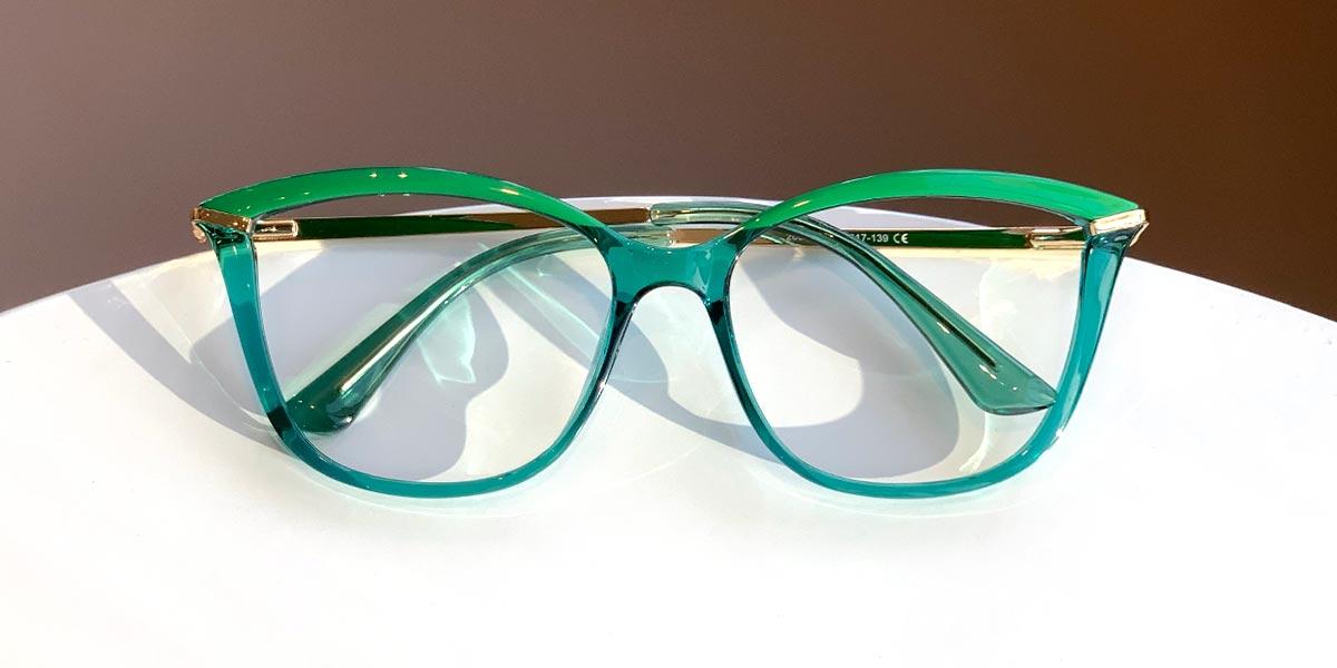 Pine Green Teal Huntley - Cat Eye Glasses