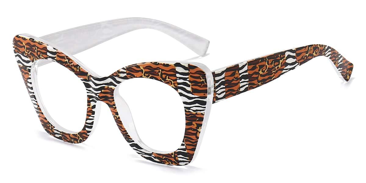 Tiger Stripe Sasha - Cat Eye Glasses