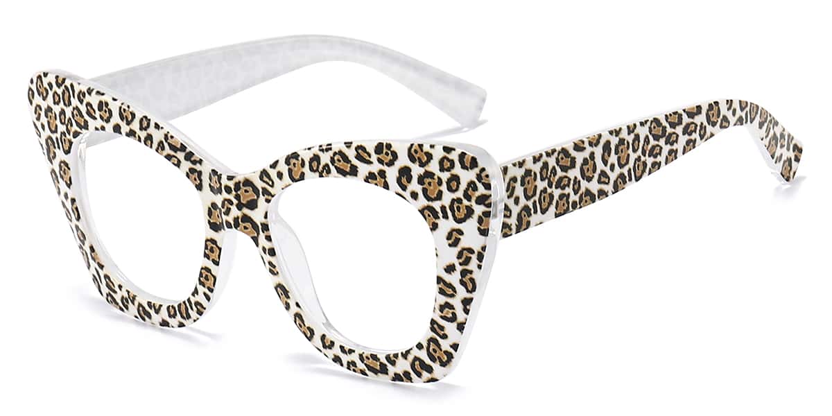 White Tortoiseshell - Cat eye Glasses - Sasha