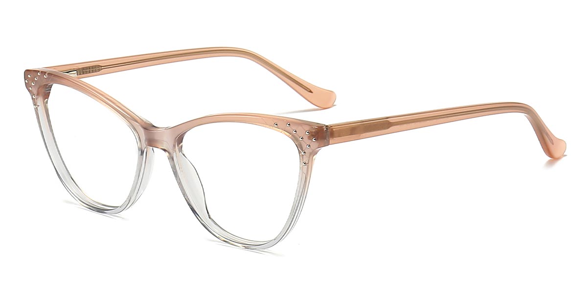 Pink Grey - Cat eye Glasses - Carly