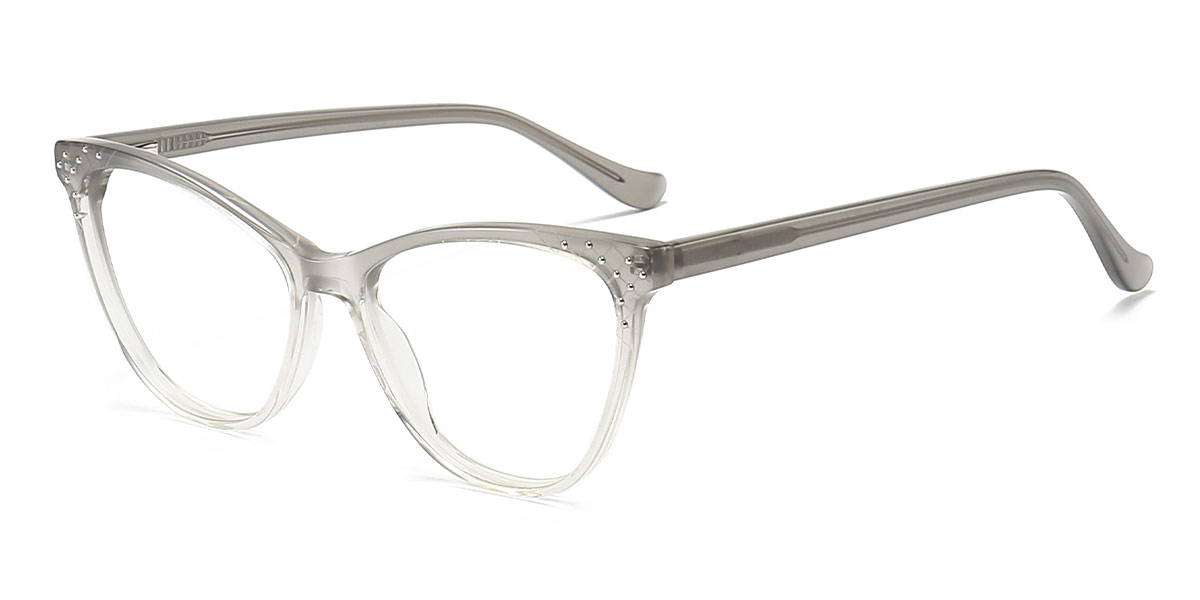 Gradient Grey Carly - Cat eye Glasses