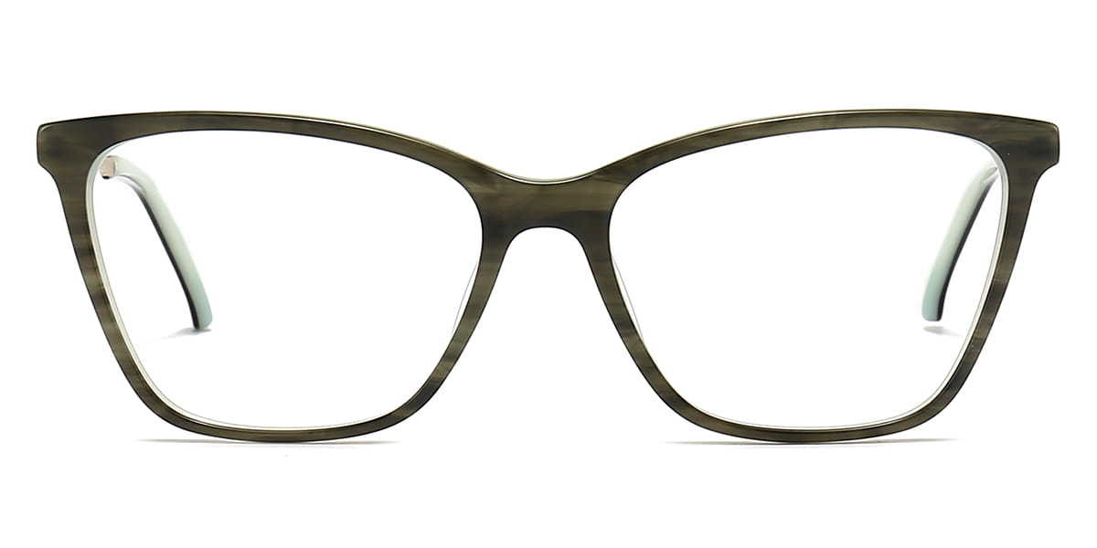 Dark Green Malak - Cat Eye Glasses
