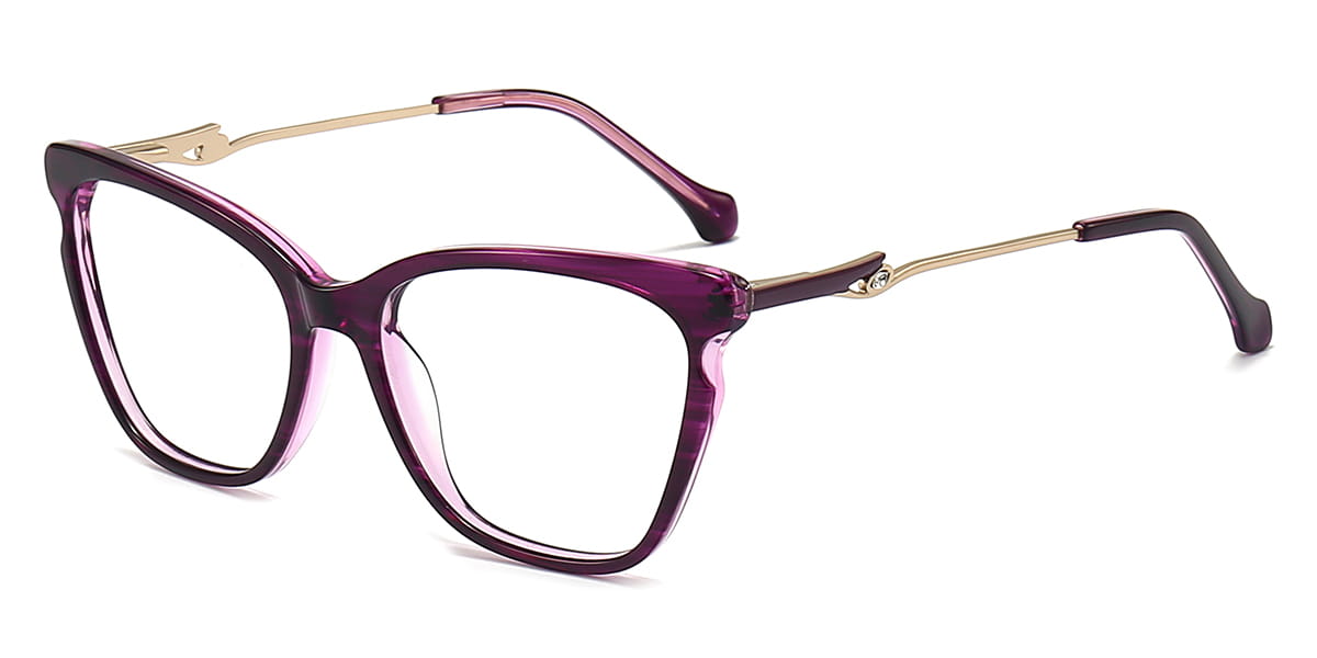 Purple - Cat eye Glasses - Halo
