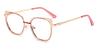 Gold Red Layla - Rectangle Glasses