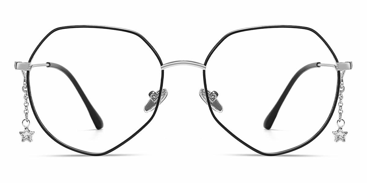 Black Silver Jasmine - Round Glasses