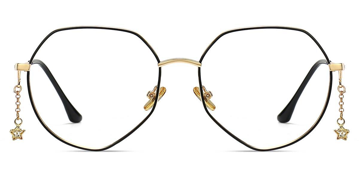 Black Gold Jasmine - Round Glasses