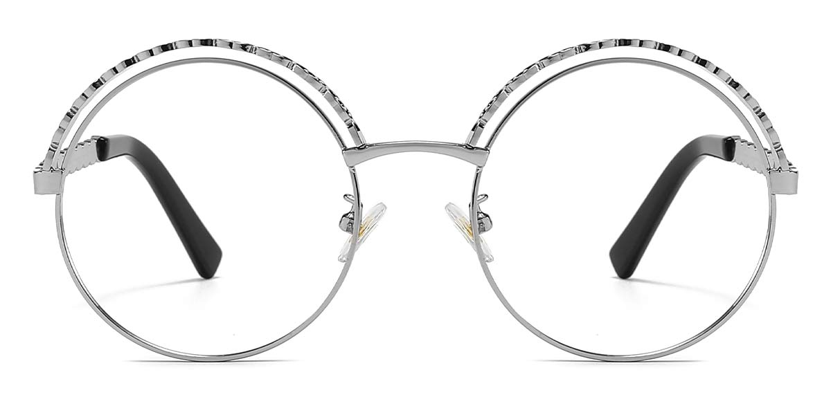Silver - Round Glasses - Poppy