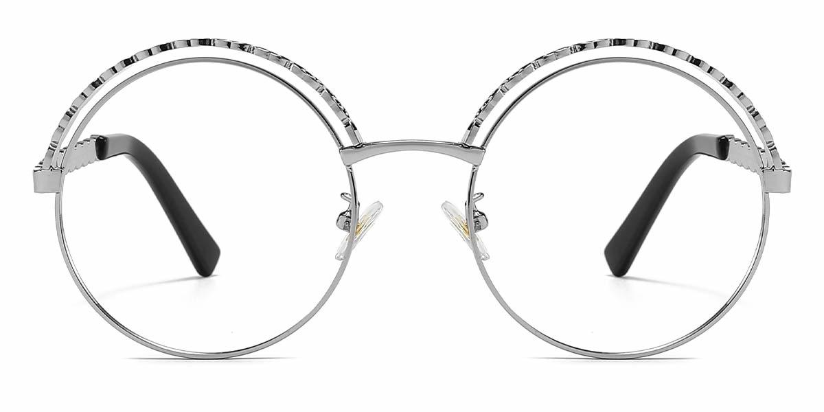 Silver Poppy - Round Glasses