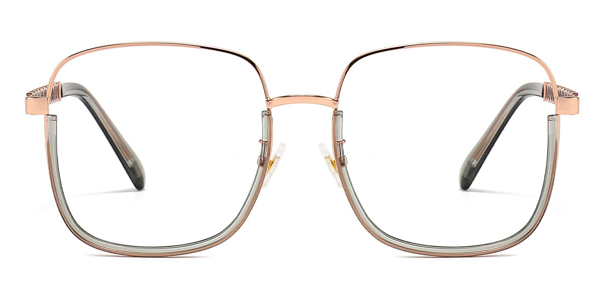 Transparent Grey - Square Glasses - Callan