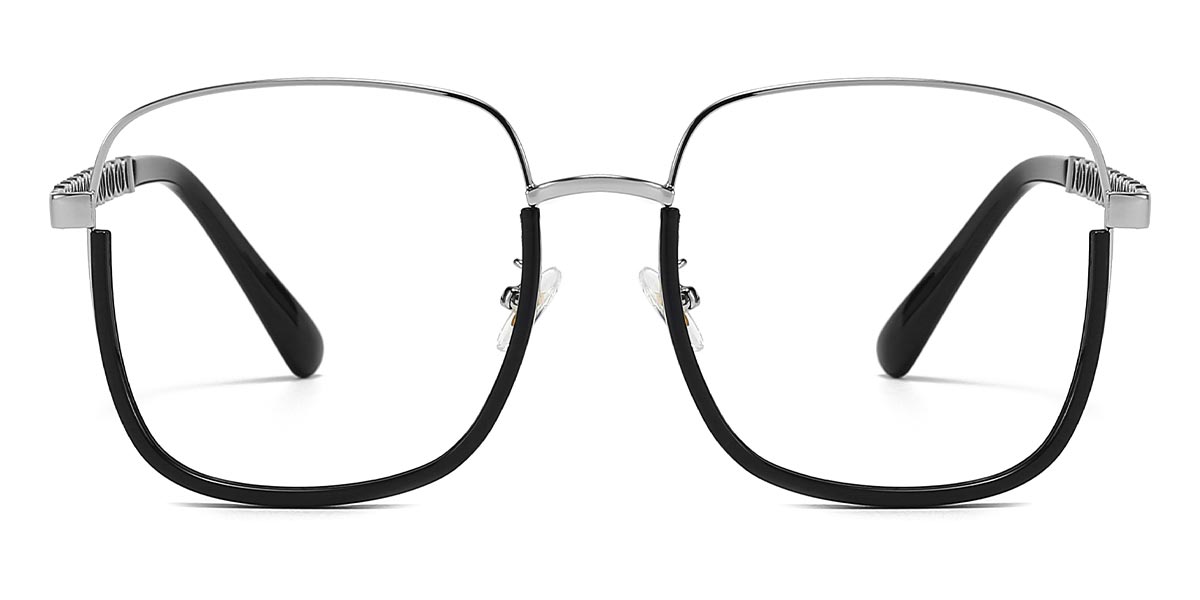 Black Silver - Square Glasses - Callan