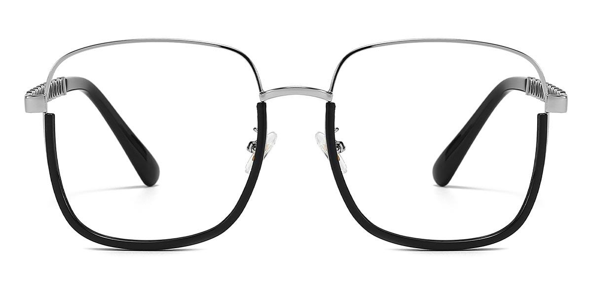 Black Silver Callan - Square Glasses