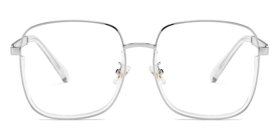 Silver Clear Callan - Square Glasses