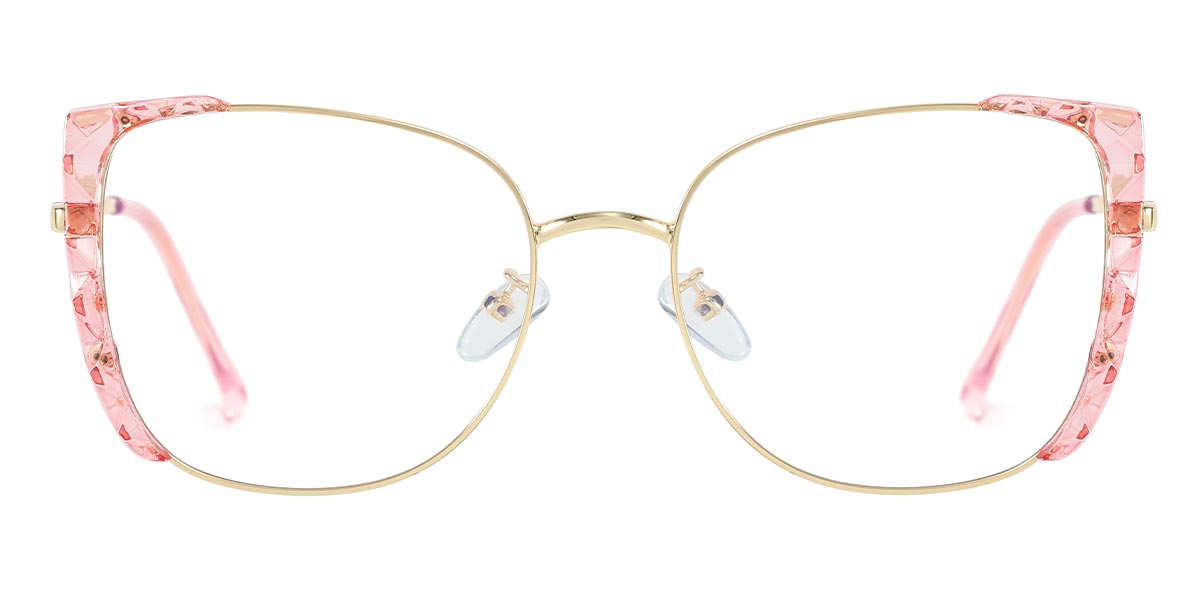 Pink - Rectangle Glasses - Corbin
