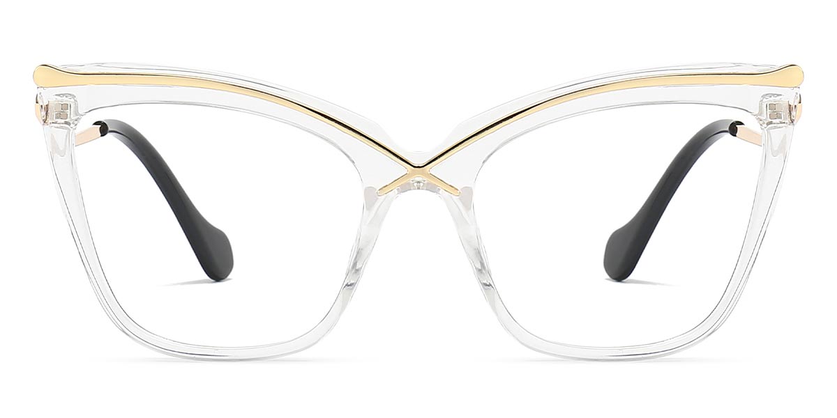 Clear - Cat eye Glasses - Azalea