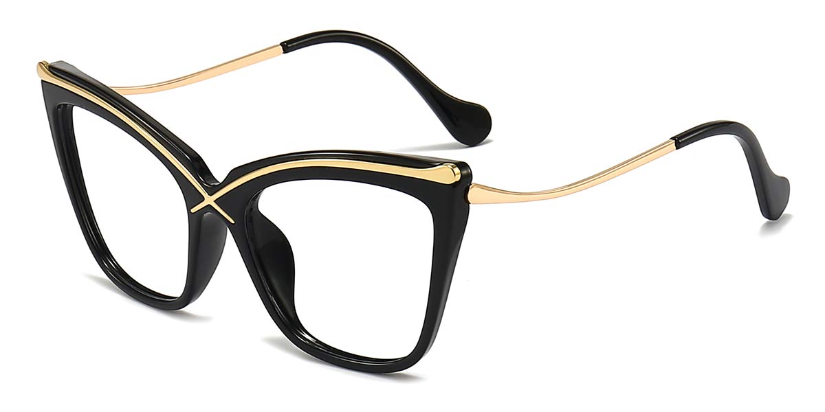 Black - Cat eye Glasses - Azalea