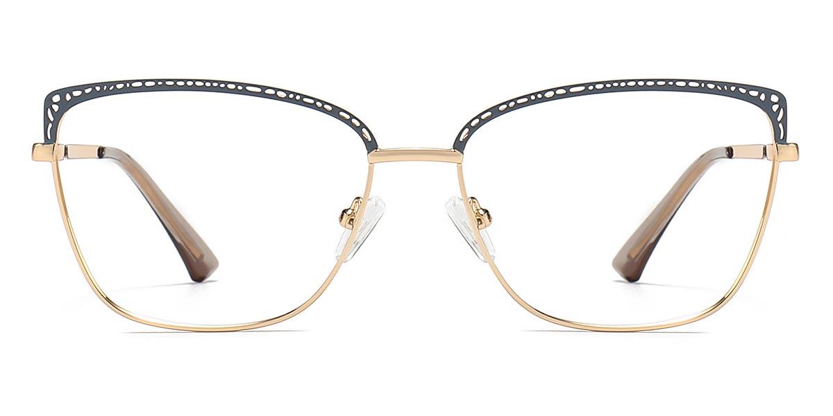 Gold Grey William - Rectangle Glasses