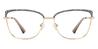 Gold Grey William - Rectangle Glasses