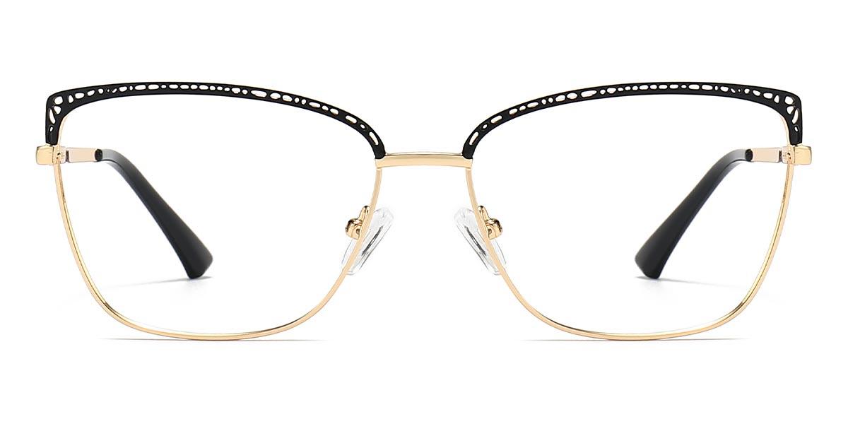 Black Gold William - Rectangle Glasses