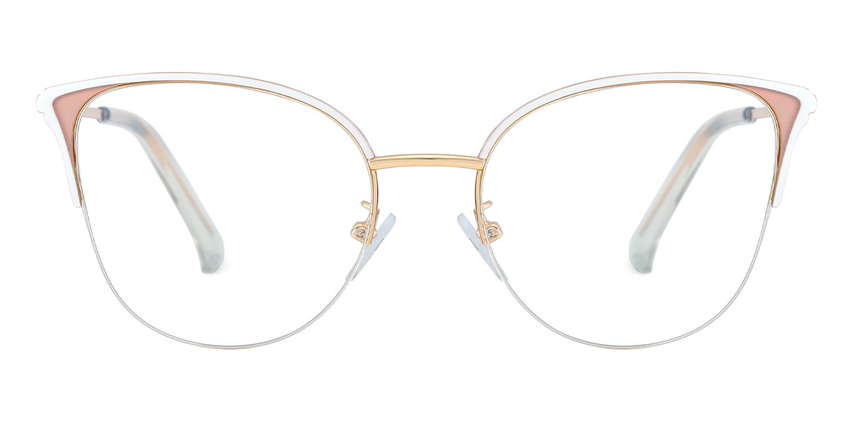 White - Cat eye Glasses - Sebastian