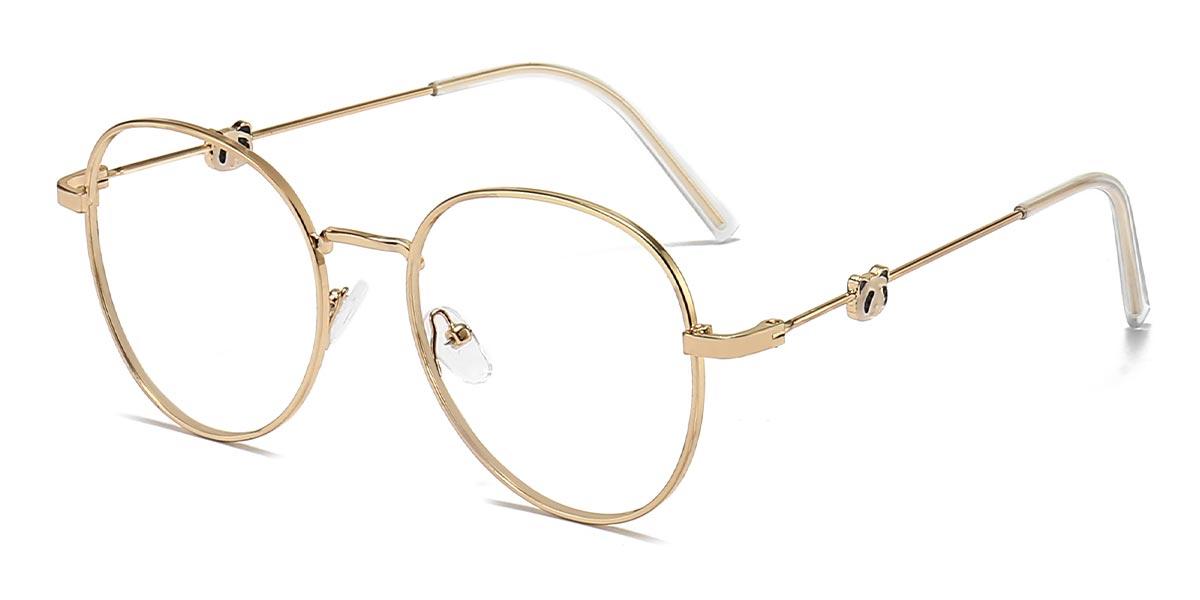 Gold Imani - Round Glasses