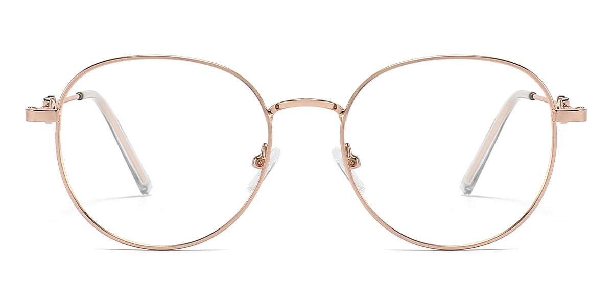 Rose Gold - Round Glasses - Imani