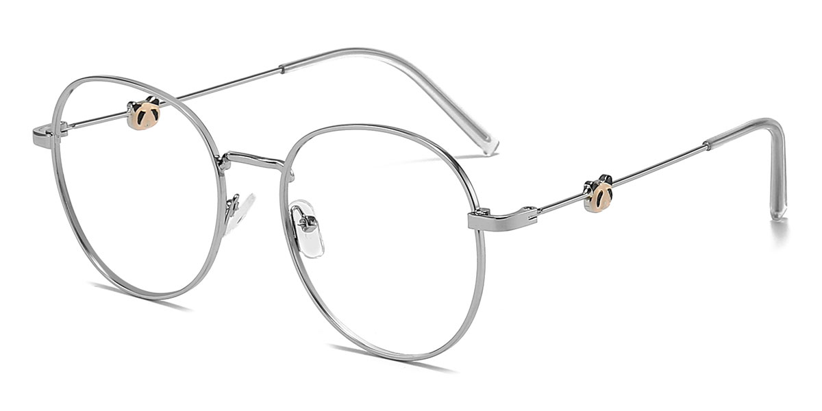 Silver - Round Glasses - Imani
