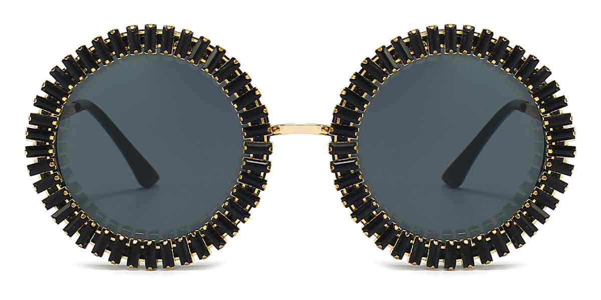 Black Diamond Gradual Grey - Round Sunglasses - Sofia