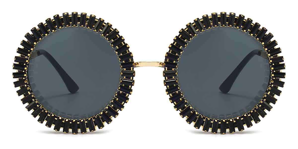 Black Diamond Grey Sofia - Round Sunglasses