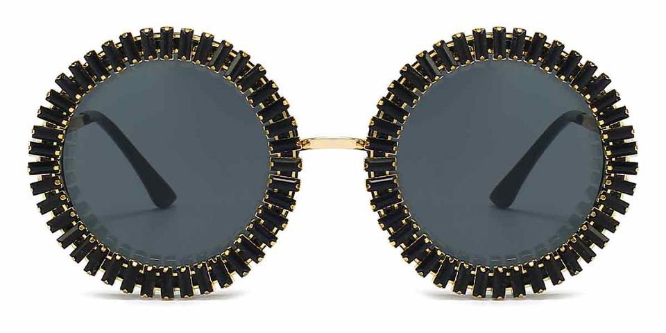Black Diamond Grey Sofia - Round Sunglasses