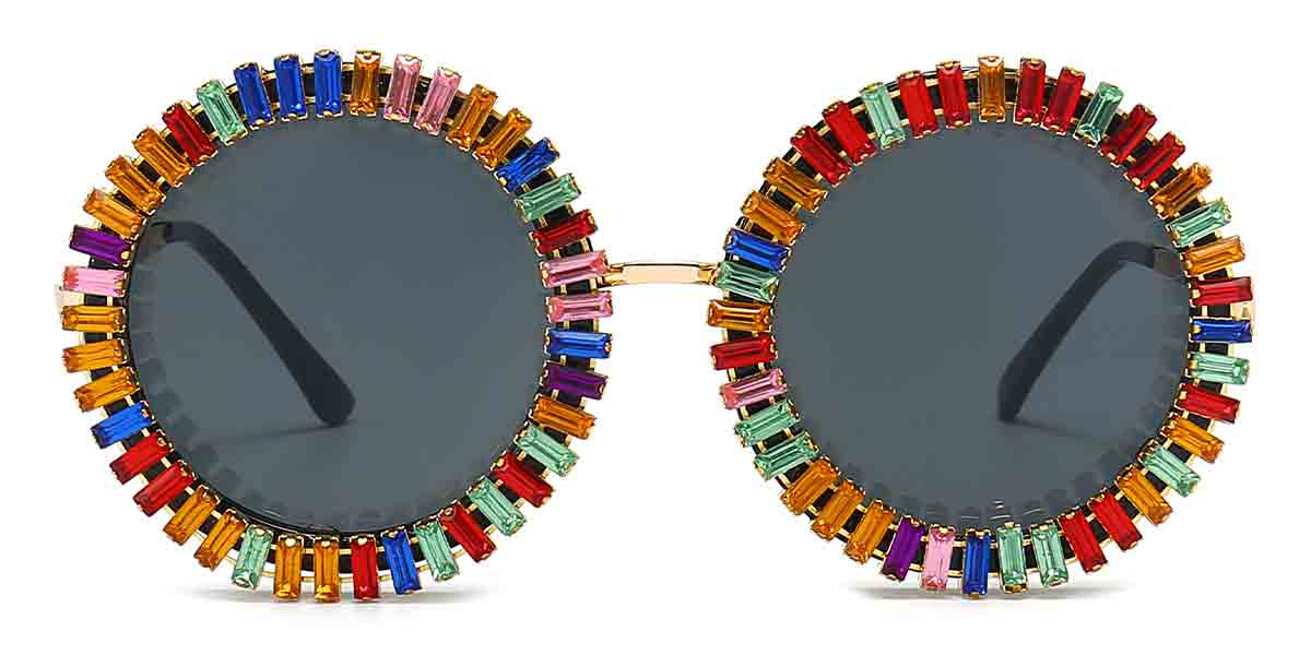 Diamond Grey - Round Sunglasses - Sofia