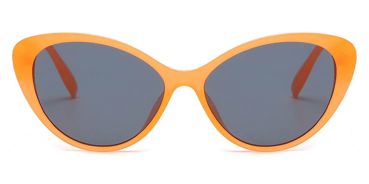 Transparent Orange Grey - Cat eye Sunglasses - Hadi