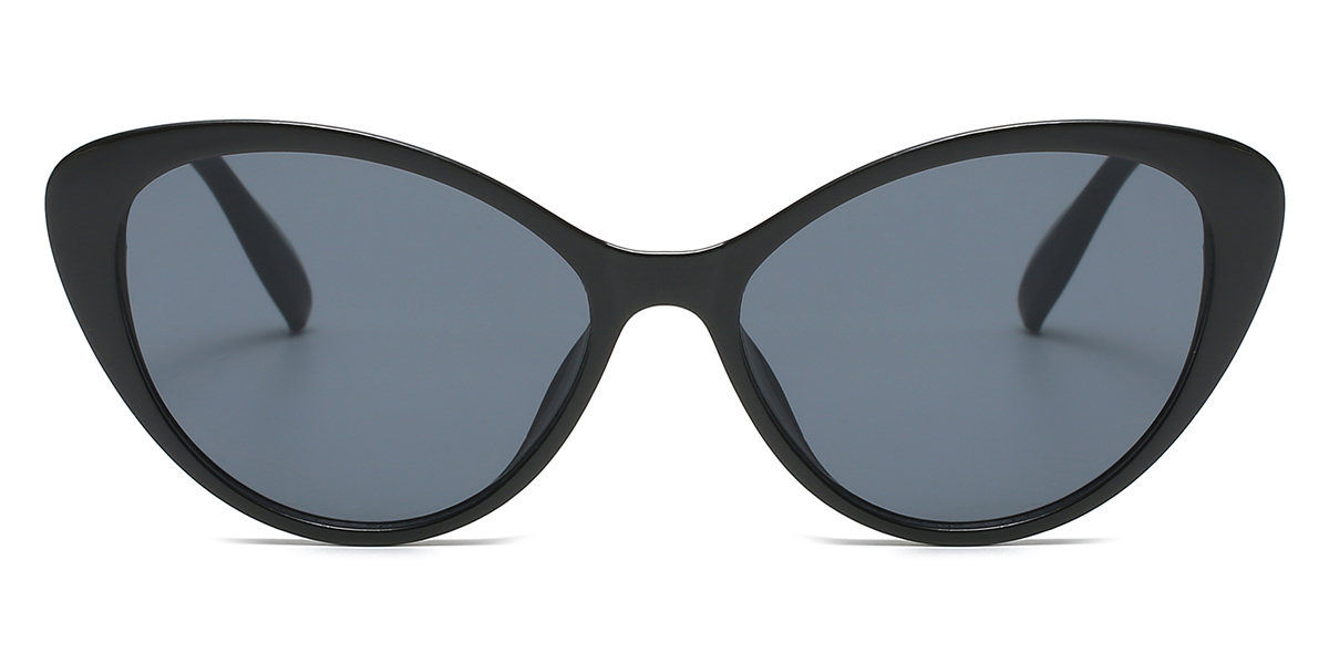Black Grey - Cat eye Sunglasses - Hadi
